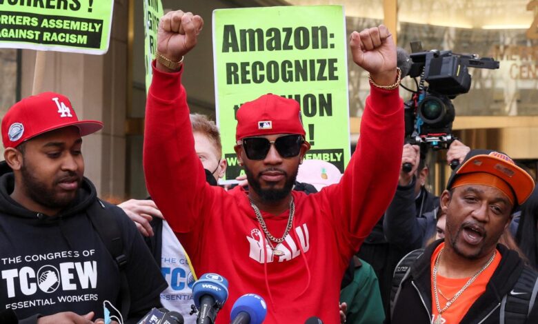 Chris smalls of amazon labor union schools senators on union busting
