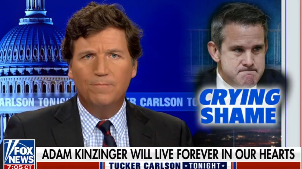 Rep adam kinzinger declines to ever appear on tucker carlsons propaganda show