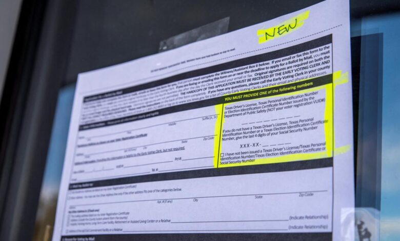 Thousands of mail ballots face possible rejection in texas during early voting