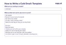 7 cold email template ideas