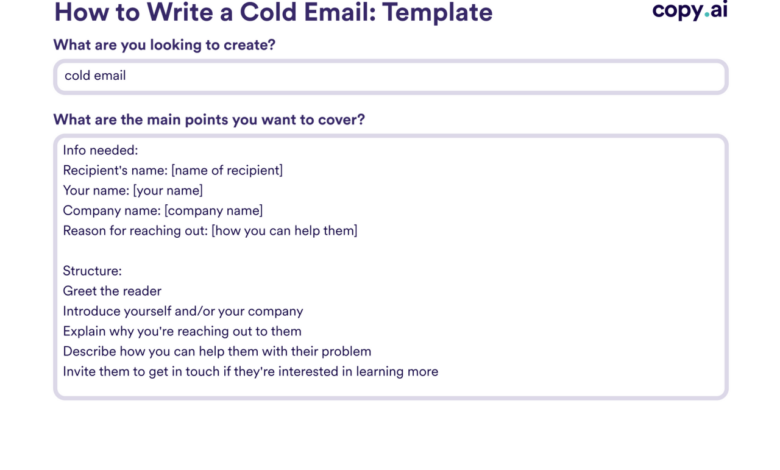 7 cold email template ideas