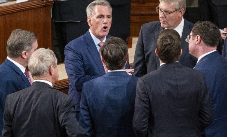 House gop leader kevin mccarthy backs liz cheneys primary challenger harriet hageman